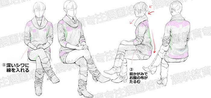 漫画服装褶皱绘制教程!漫画服装如何绘制出立体感?