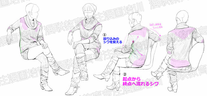 漫画服装褶皱绘制教程!漫画服装如何绘制出立体感?