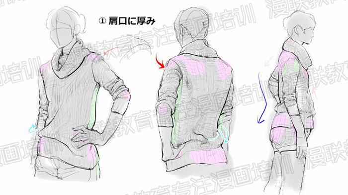 漫画服装褶皱绘制教程!漫画服装如何绘制出立体感?