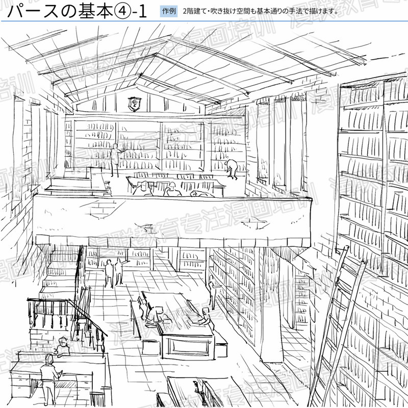 利用一点透视图法绘制室内漫画背景的超详细教程!