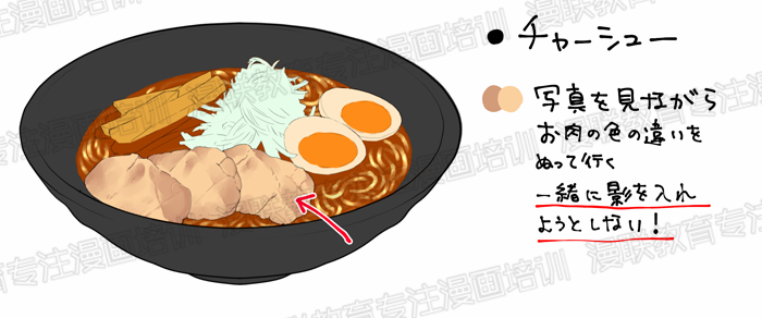 如何绘制漫画中美味的食物
