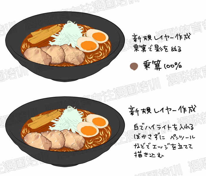 如何绘制漫画中美味的食物