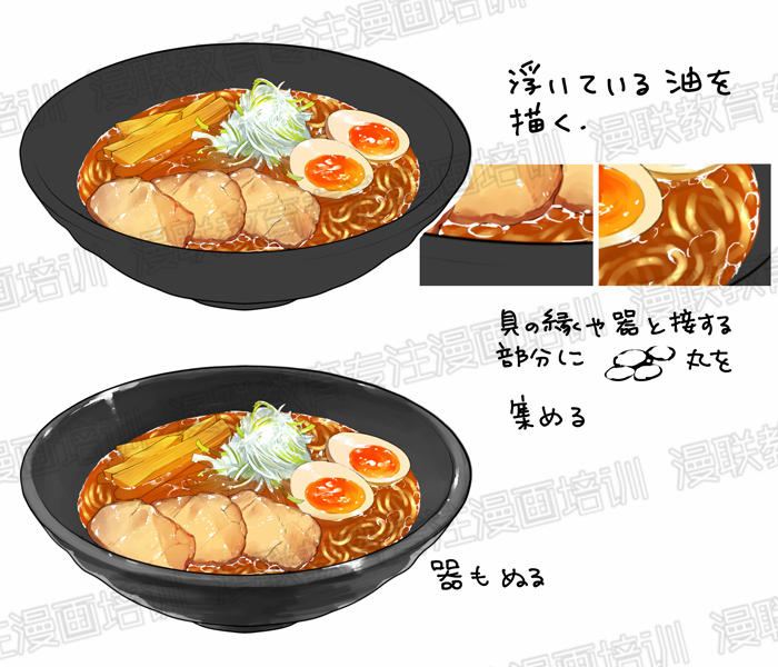 如何绘制漫画中美味的食物