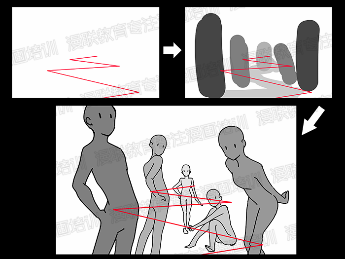 绘画漫画初学者必备知识!斐波纳契构图法和Z字形构图法