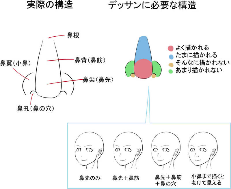 动漫人物鼻子教程图片