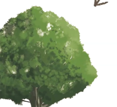 如何绘制记住阔叶树?