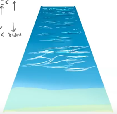 如何画海的波浪呢?
