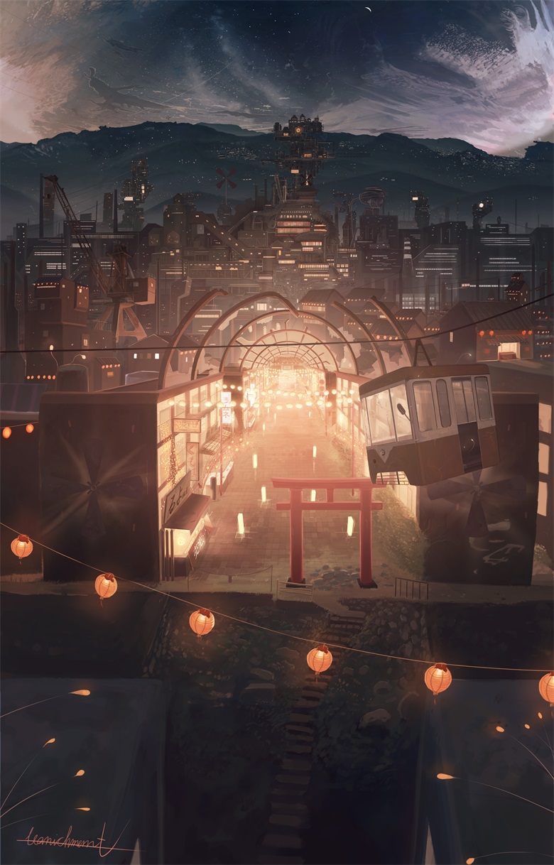 【画师推荐】日本画师banishment的风景作品欣赏