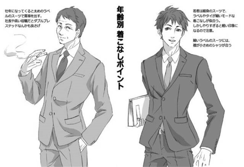 画漫画中绘制男士西服的注意点!