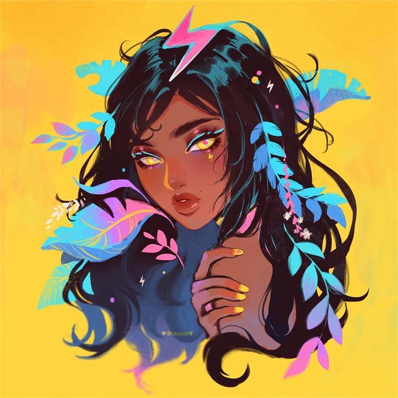 【画师推荐】人物插画艺术家vickisigh的作品欣赏