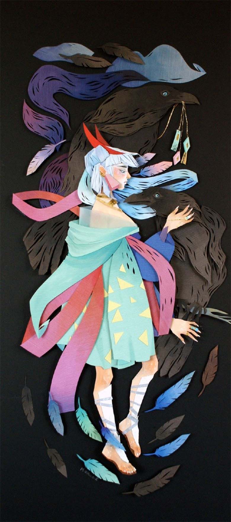 【画师推荐】加拿大剪纸艺术家Morgana Wallace的作品分享