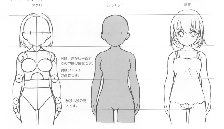 漫画中不同头身比例的身体绘制!