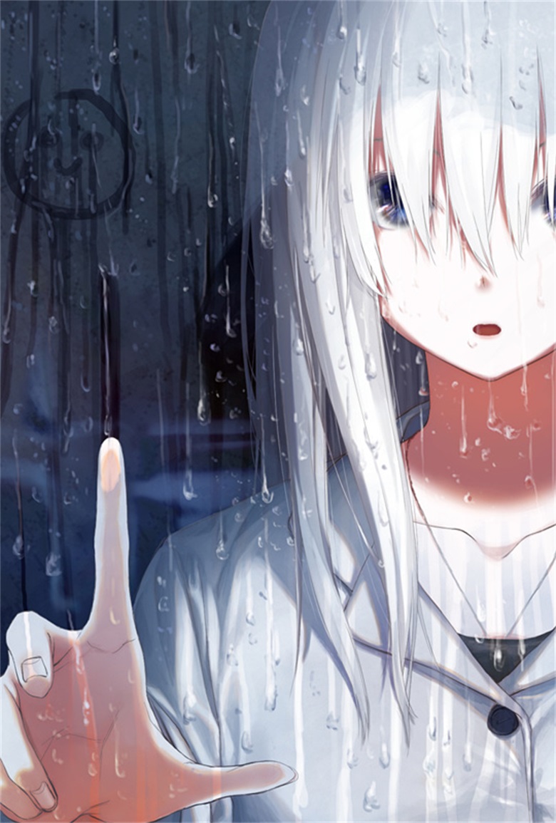 【绘画作品分享】下雨天的小姐姐